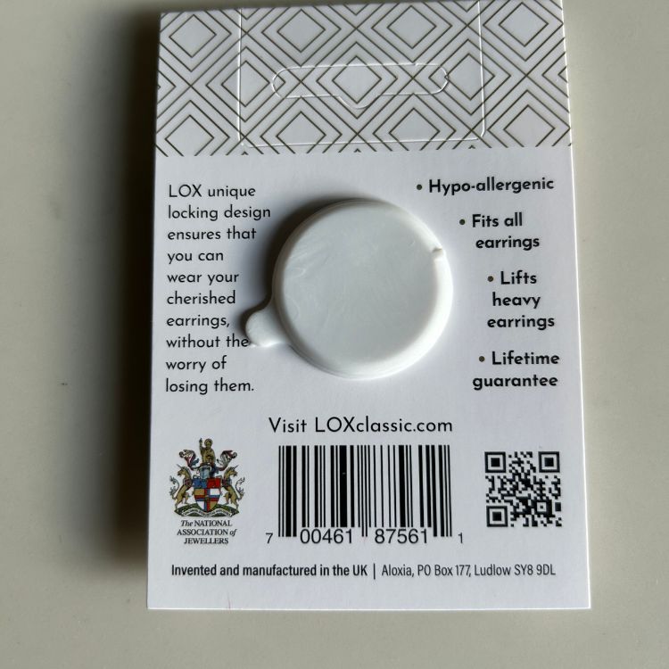 Lox Lockable Earring Backs from Lulu and Boo Jewellery.