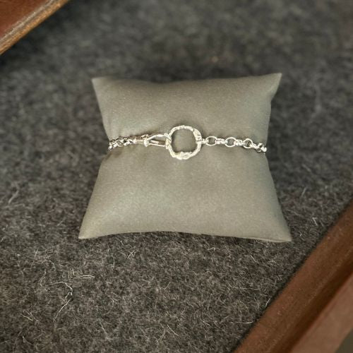 Lulu & Boo small silver halo and vintage chain bracelet - small