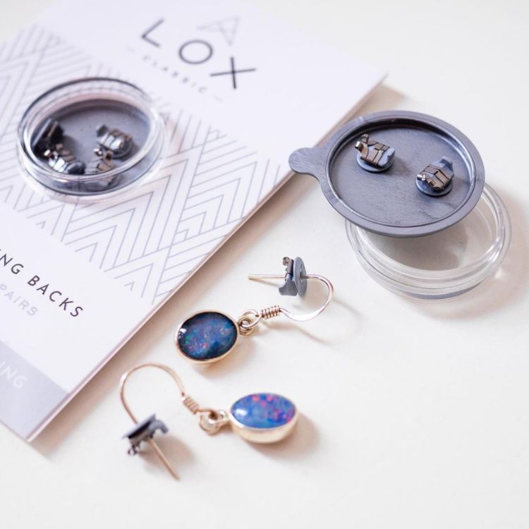 Lox Lockable Earring Backs from Lulu and Boo Jewellery.