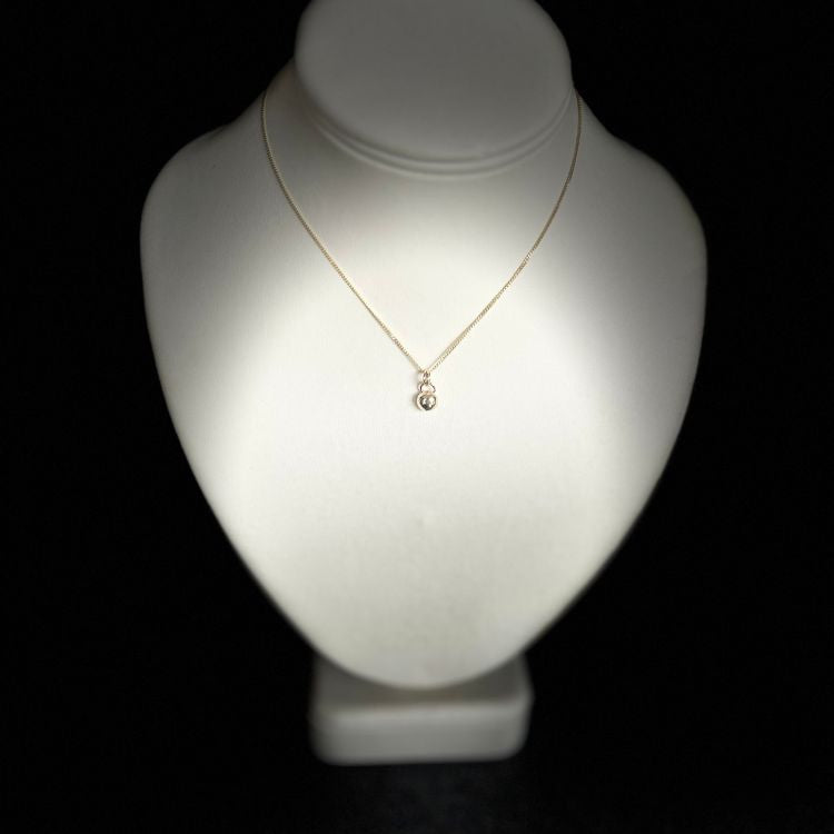 9ct gold bobble necklace - small