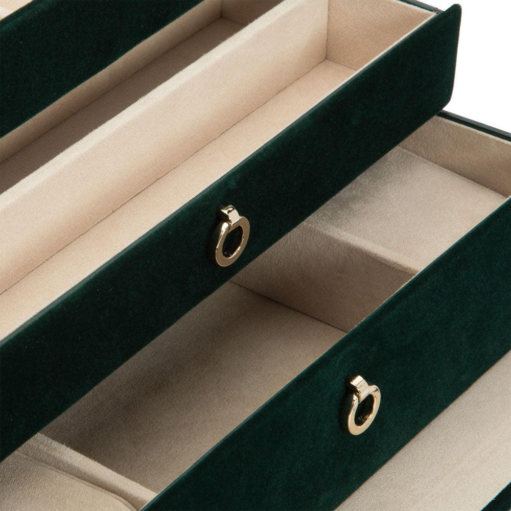 WOLF Zoe Medium Jewelry Box - Forest Green