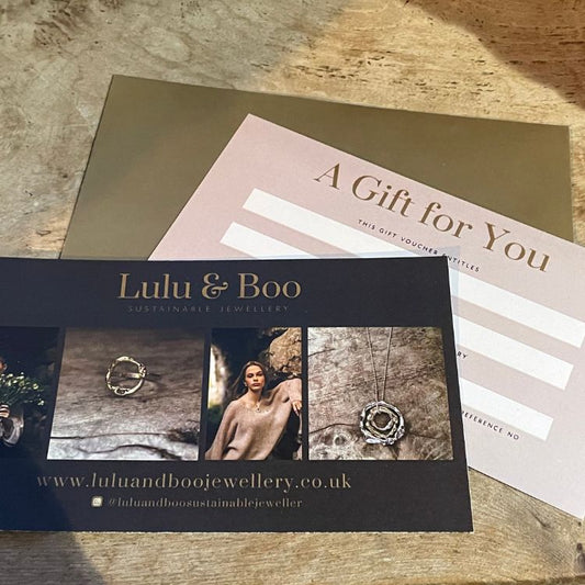 A Postal Gift Voucher from Lulu and Boo Jewellery.