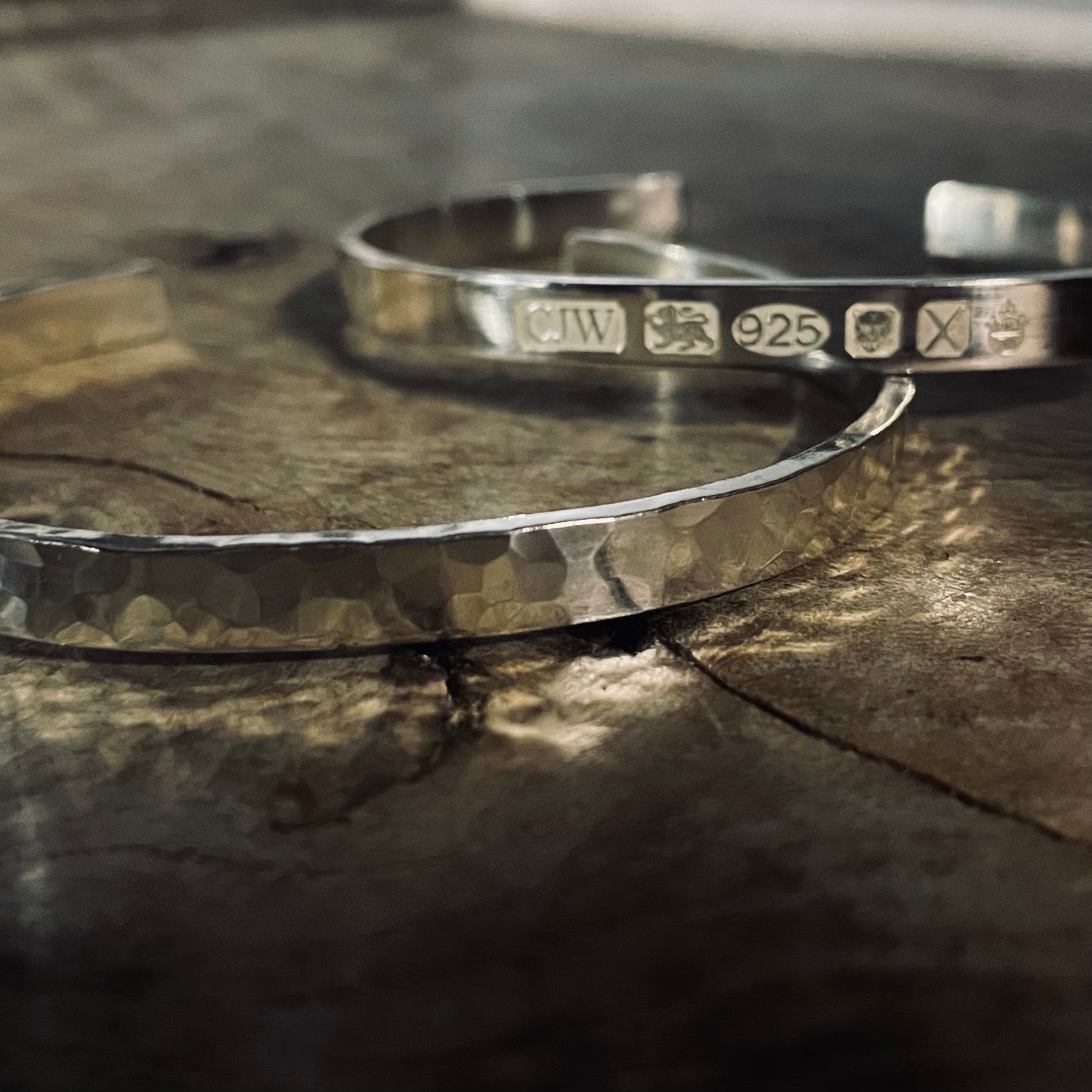 A Unisex Hallmark Cuff Statement Bangle from Lulu and Boo Jewellery.