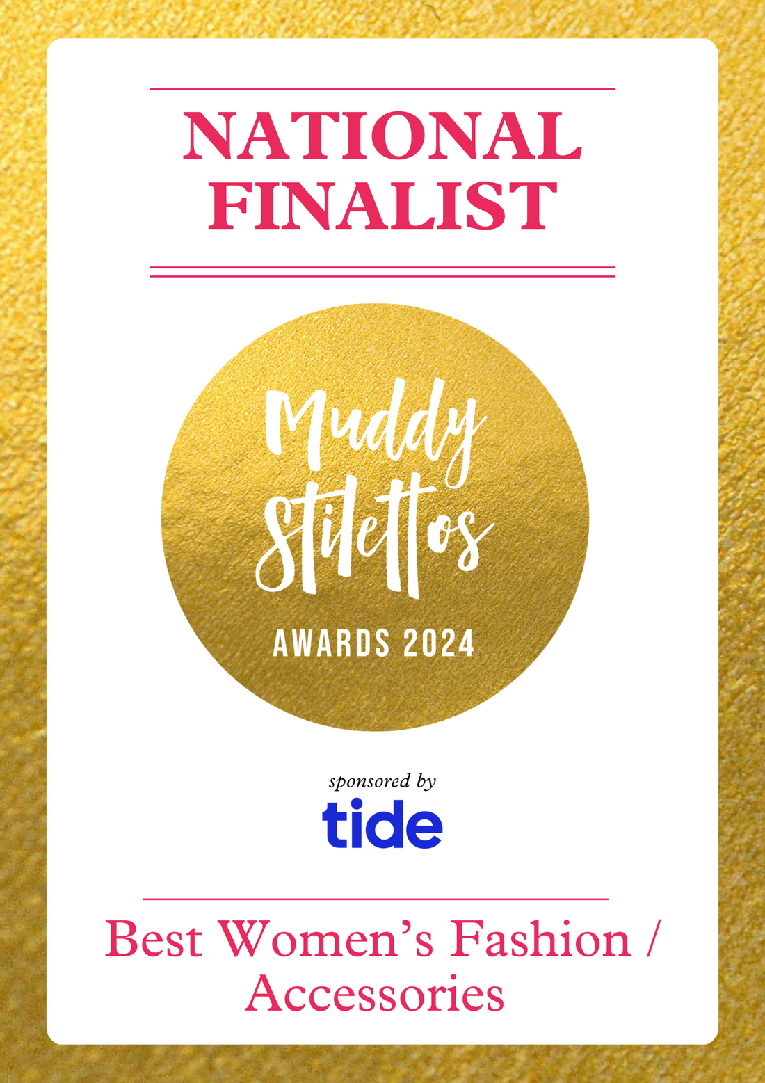 Muddy Stiletto's 2024 National finalist!