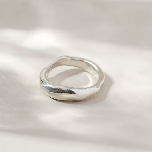 Silver Molten ring - Small