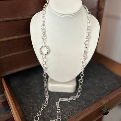 Stunning 31" handmade vintage organic chain with integrated Lulu and Boo Halo.