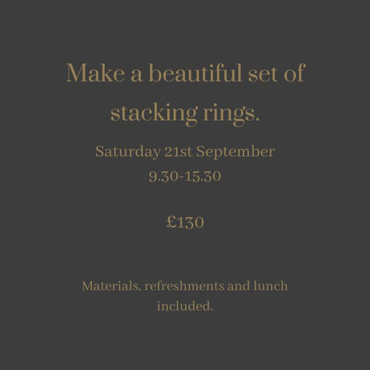 Make your own silver stacking rings - Beginners class Saturday 21st September