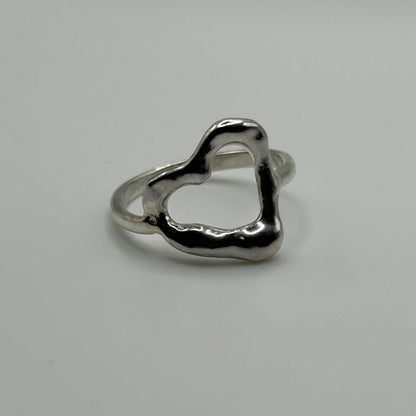 A silver heart ring from Lulu and Boo Jewellery.