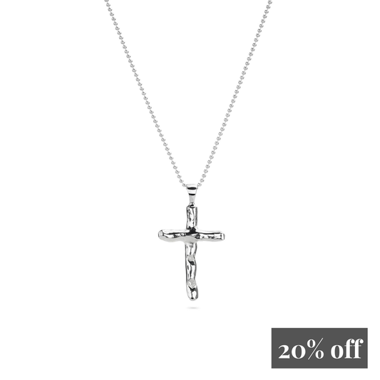 Sterling Silver Cross Necklace - Small