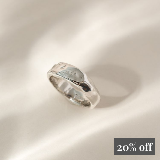 Luna Sterling Silver Textured Ring