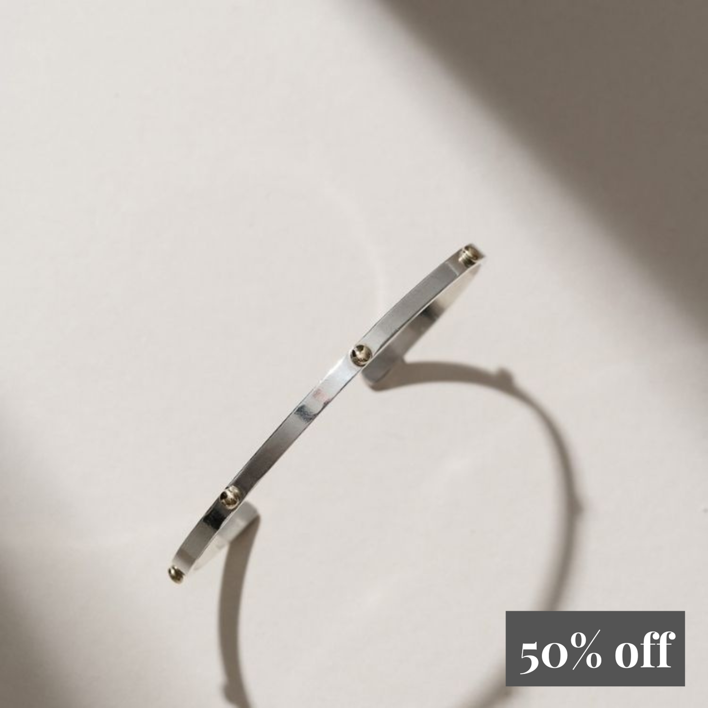 Marianne Silver and 9ct Gold Cuff Bangle