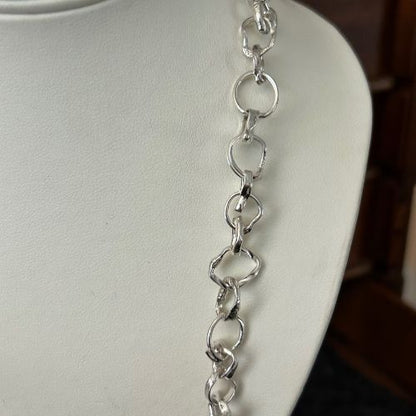 Stunning 31" handmade vintage organic chain with integrated Lulu and Boo Halo.