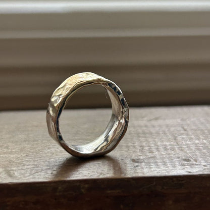 Chunky Luna Fusion ring in 9ct gold and silver SIZE P