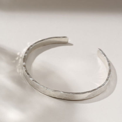 Textured unisex cuff bangle