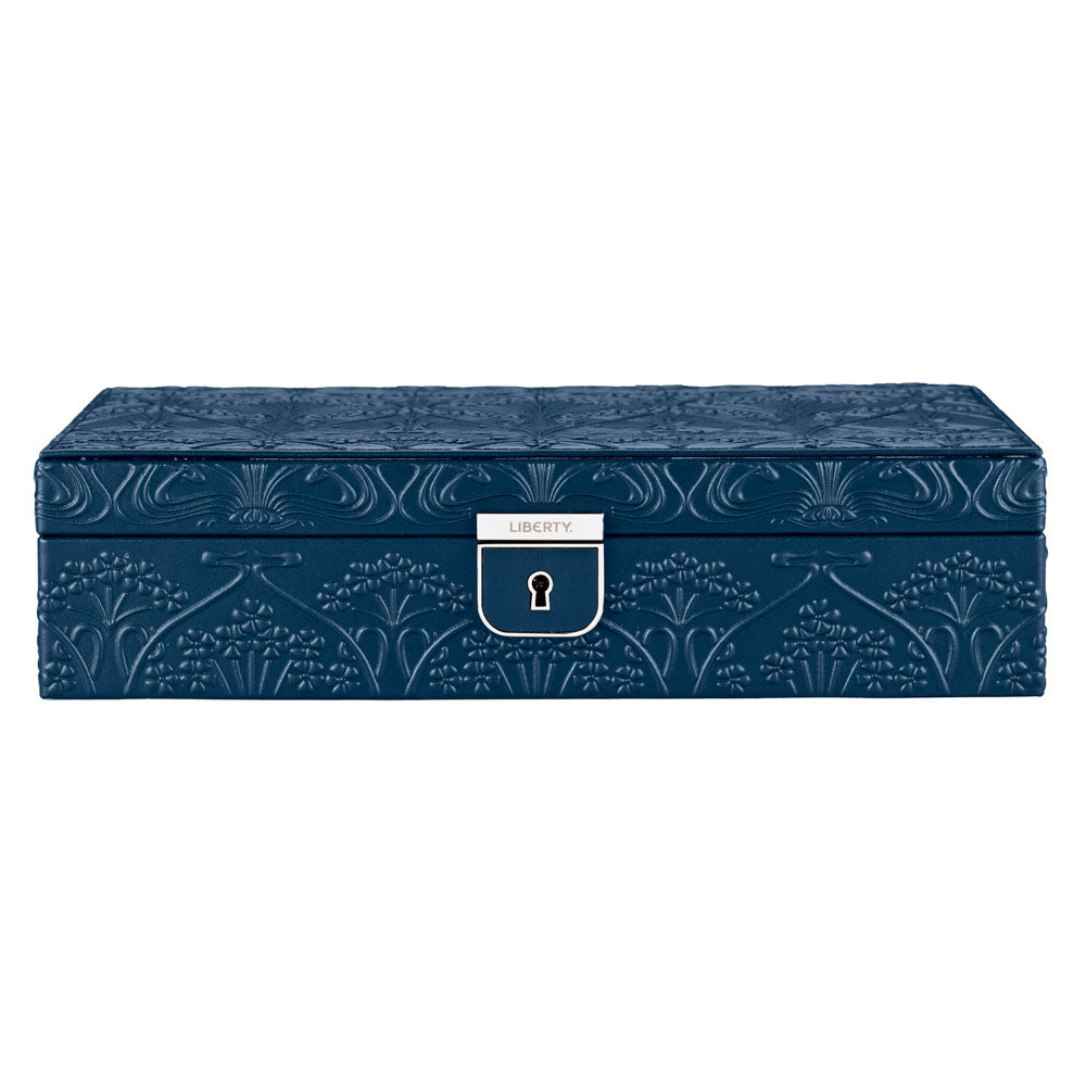 WOLF x LIBERTY All Over Ianthe Medium Jewellery Box Navy