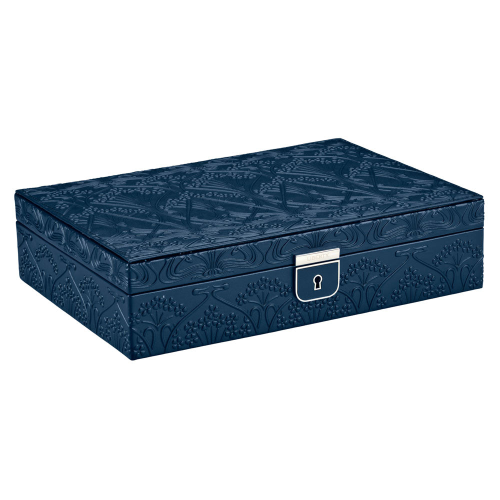WOLF x LIBERTY All Over Ianthe Medium Jewellery Box Navy