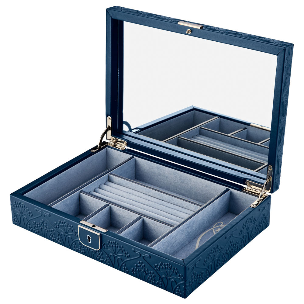 WOLF x LIBERTY All Over Ianthe Medium Jewellery Box Navy