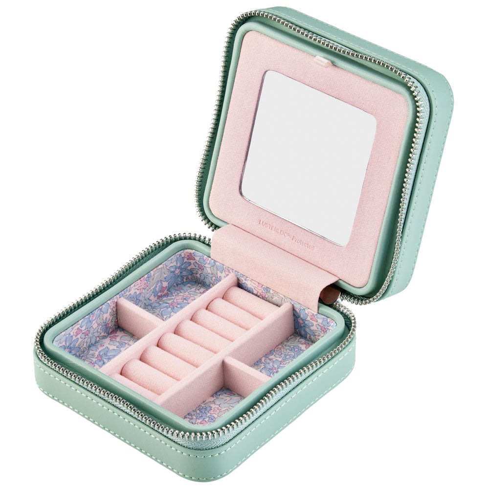 WOLF x LIBERTY Julia Small Travel Jewelry Case Sage Green