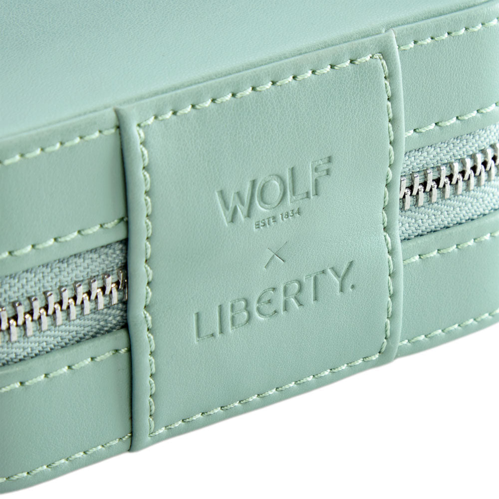 WOLF x LIBERTY Julia Small Travel Jewelry Case Sage Green