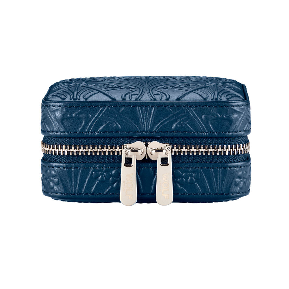 WOLF x LIBERTY All Over Ianthe Small Travel Jewelry Case - Navy