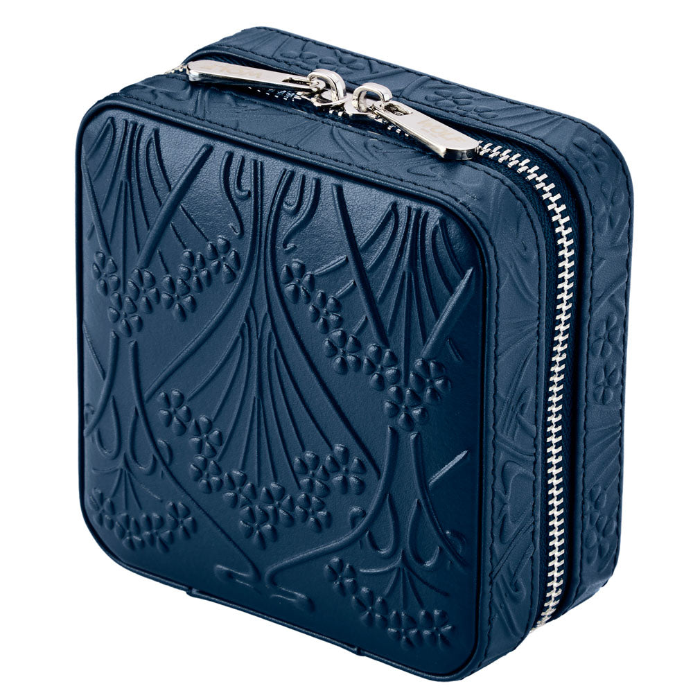 WOLF x LIBERTY All Over Ianthe Small Travel Jewelry Case - Navy