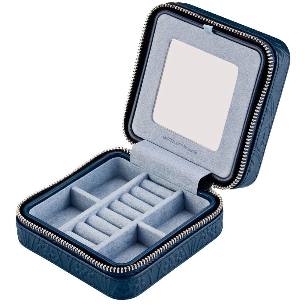 WOLF x LIBERTY All Over Ianthe Small Travel Jewelry Case - Navy