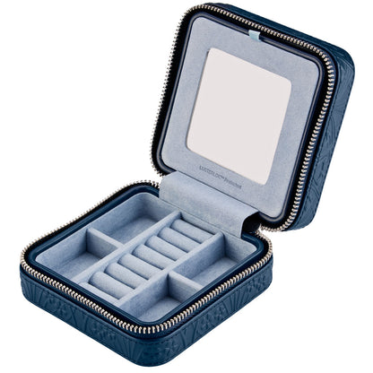 WOLF x LIBERTY All Over Ianthe Small Travel Jewelry Case - Navy
