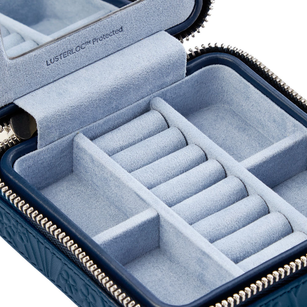 WOLF x LIBERTY All Over Ianthe Small Travel Jewelry Case - Navy