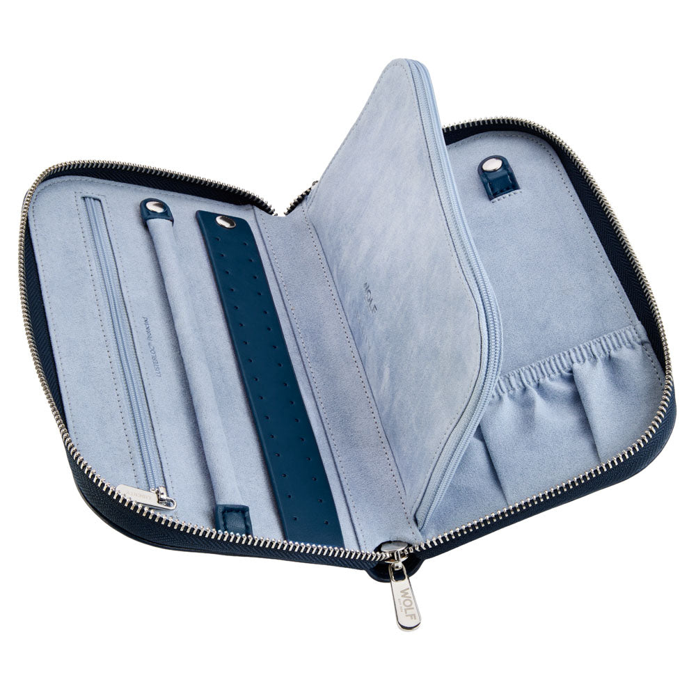 WOLF x LIBERTY All Over Ianthe Travel Jewelry Portfolio - Navy