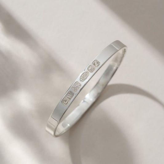 A Statement Hallmark Bangle from Lulu and Boo Jewellery.