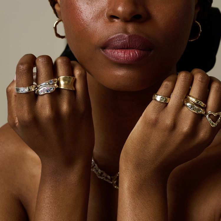 gold and silver rings