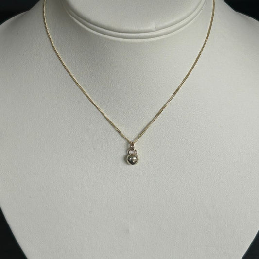 9ct gold bobble necklace - small