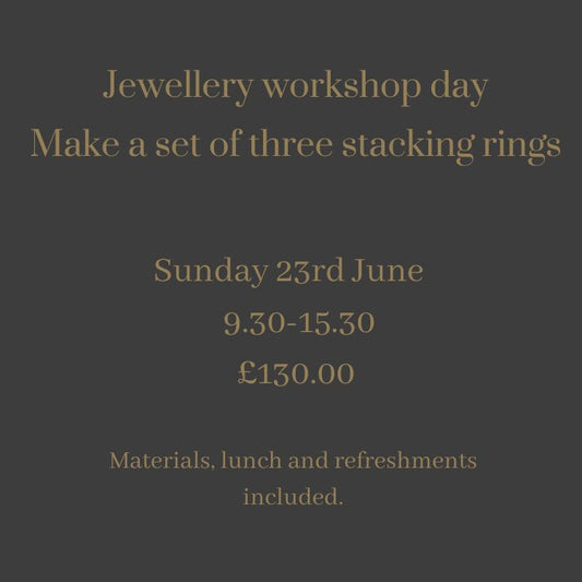 Make your own silver stacking rings - Beginners class Sunday 23rd June