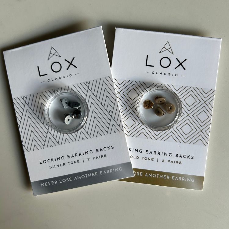 Lox Lockable Earring Backs from Lulu and Boo Jewellery.