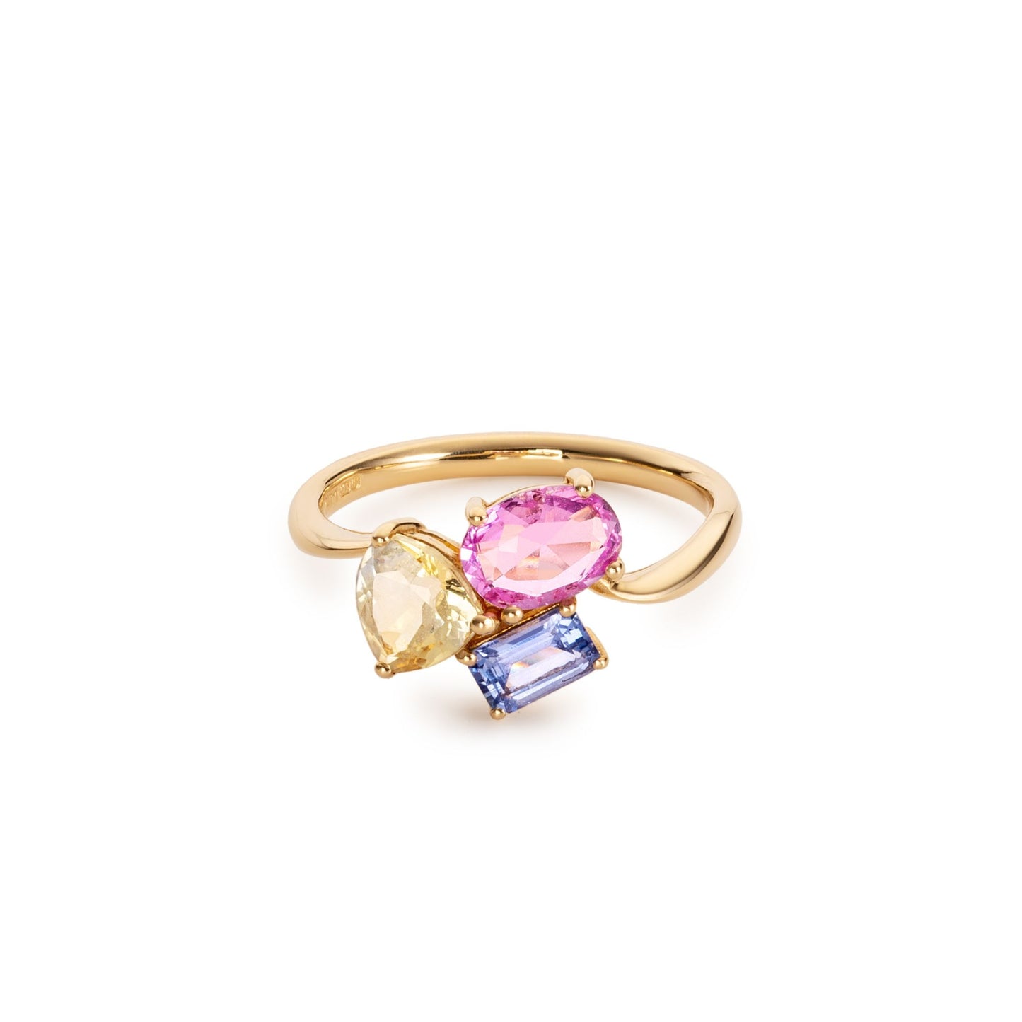 Harlequin cluster trilogy ring 18ct Gold Ring