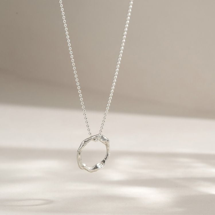 Sterling Silver Halo Pendant - Small