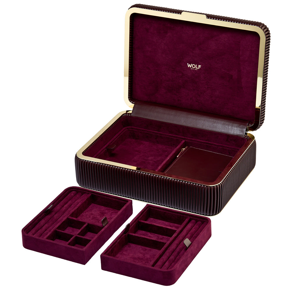 Wolf Bella gold jewellery box for sale from Lulu and Boo.