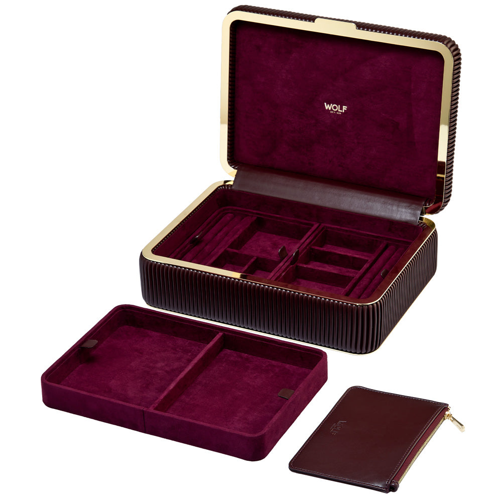 Wolf Bella gold jewellery box for sale from Lulu and Boo.