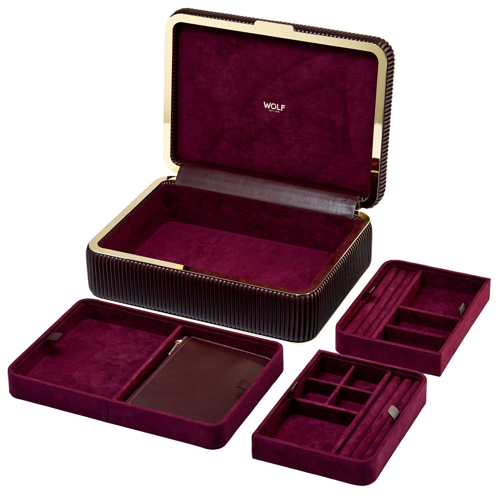 Wolf Bella gold jewellery box for sale from Lulu and Boo.