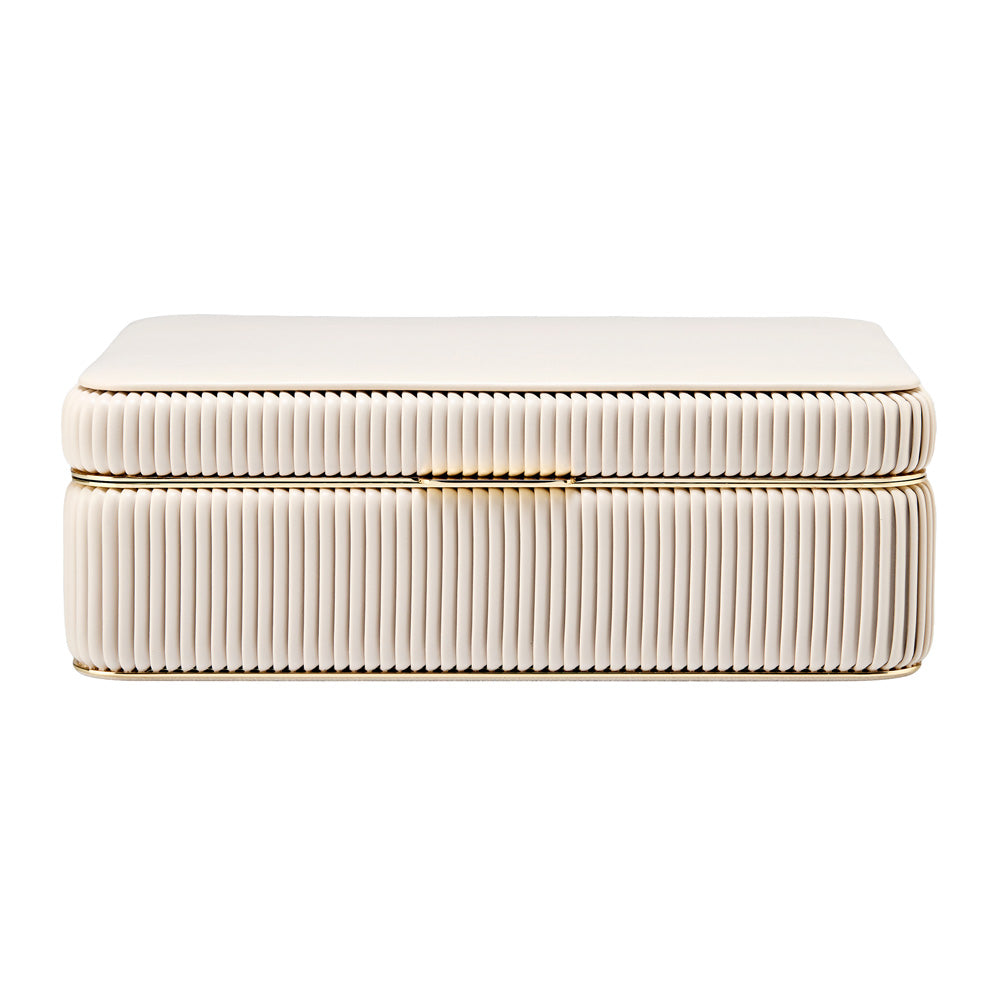 Wolf Bella Luxury Jewellery Box in Bone for sale at Lulu and Boo Jewellery.