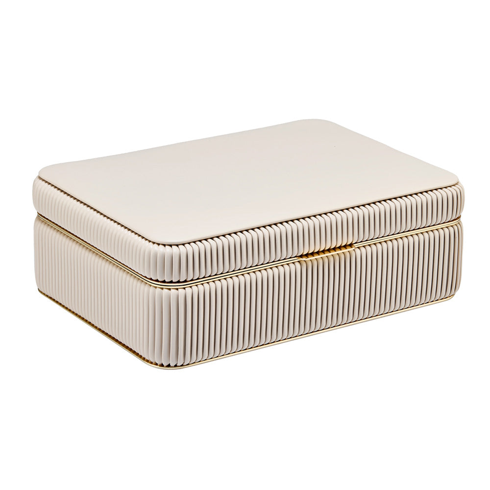 Wolf Bella Luxury Jewellery Box in Bone for sale at Lulu and Boo Jewellery.