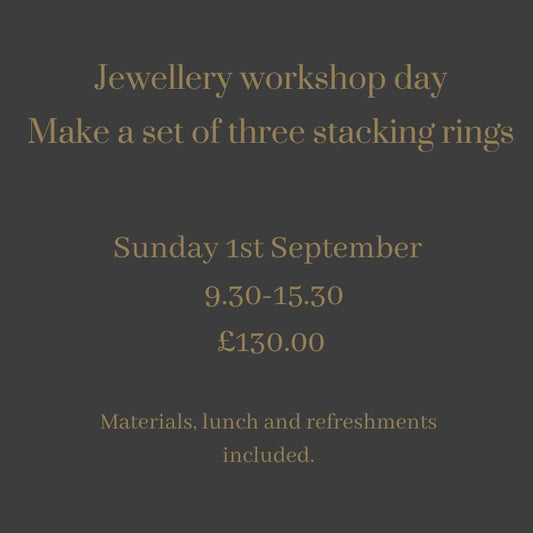 Make your own silver stacking rings - Beginners class Sunday 1st September
