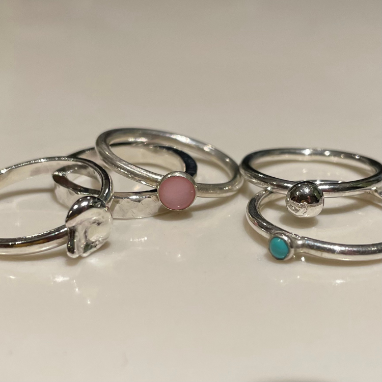 Make your own silver stacking rings - Beginners class Saturday 10th February