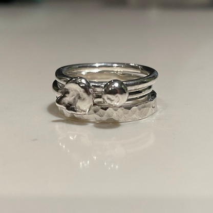 Make your own silver stacking rings - Beginners class Saturday 16th March