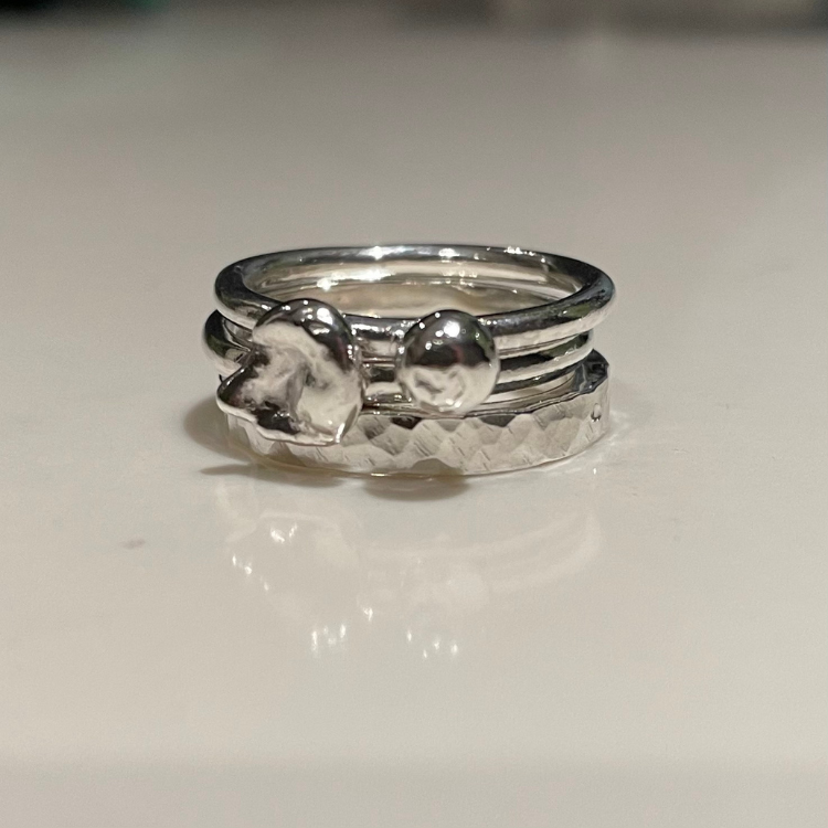 Make your own silver stacking rings - Beginners class Saturday 21st September