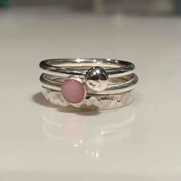 Make your own silver stacking rings - Beginners class Saturday 13th January