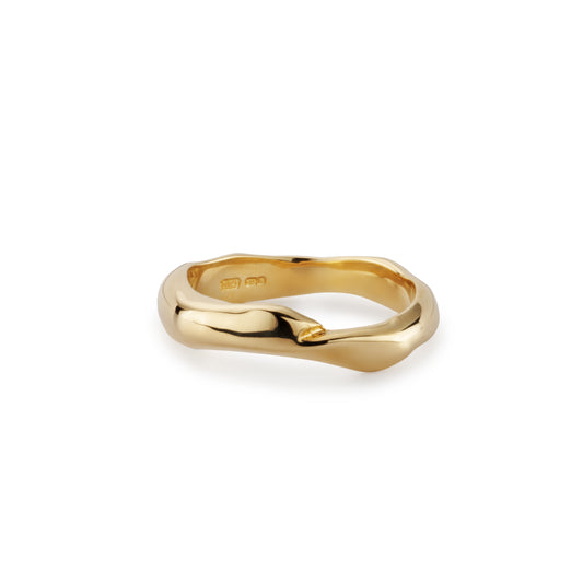Small 9ct Molten Gold Ring