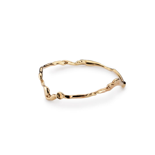 Wiggle Molten Gold 9ct Bangle