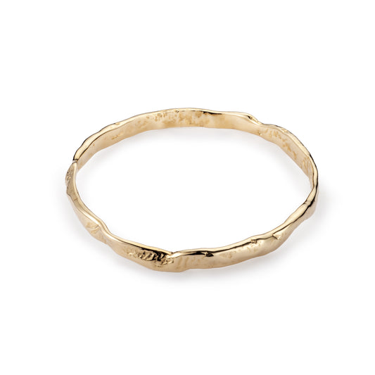 Luna Textured 9ct Gold Bangle