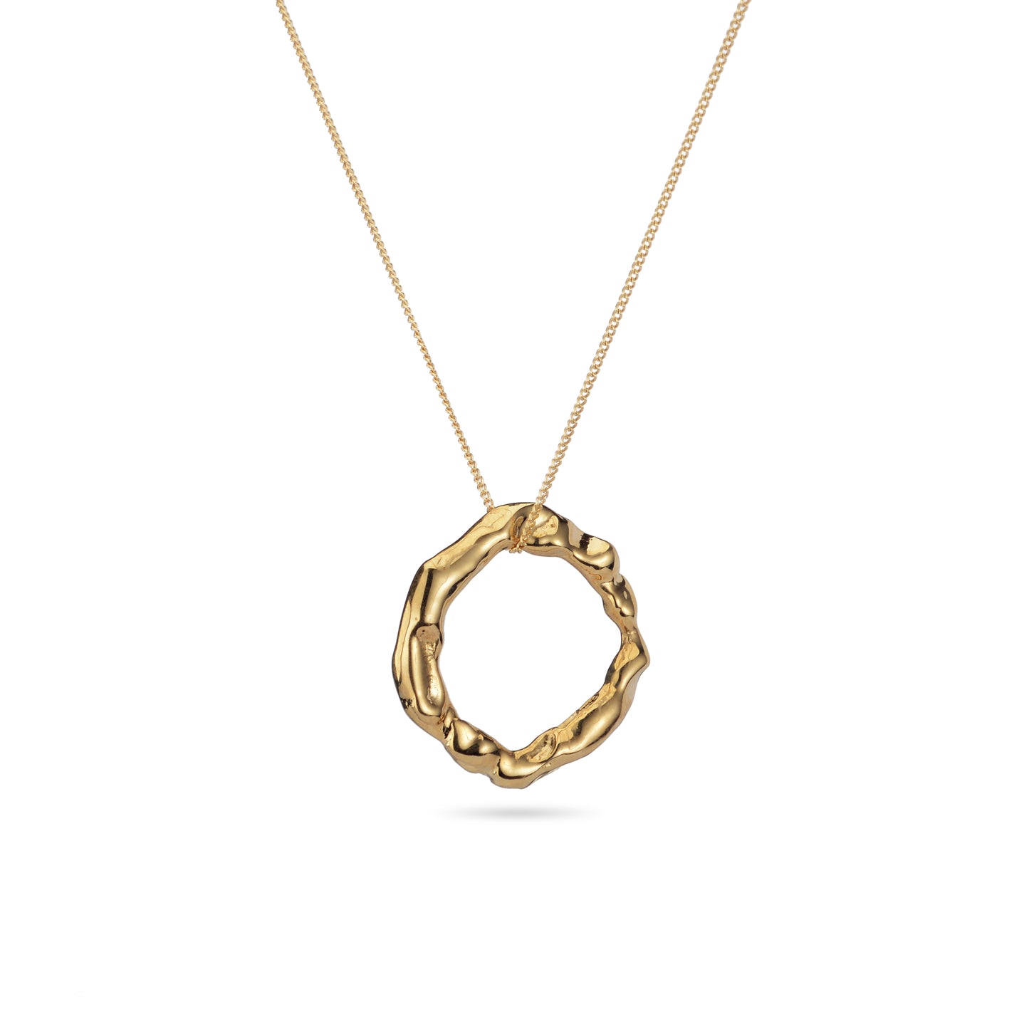 9ct Gold Halo Pendant - Medium